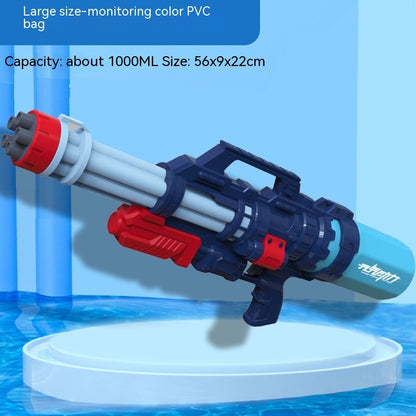 Water Gun Large Capacity Gatling Water Spray Pull Water Gun Toy