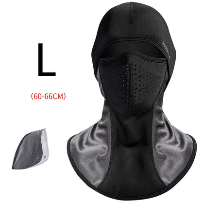 Winter warm hooded bike riding mask