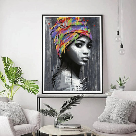 Decorative Canvas Lady Painting Frameless