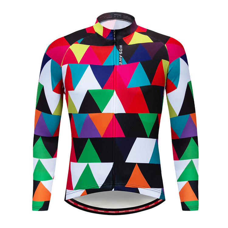 Colorful mountain bike riding suit