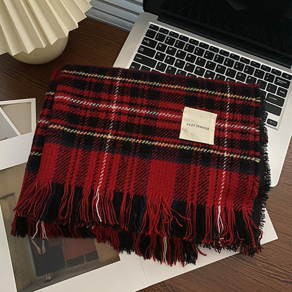 Women's Plaid Scarf Winter