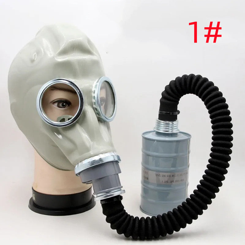 Gas Mask With Three-piece Chemical Fire Protection Mask Clouds