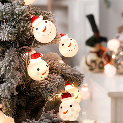 Christmas Snowman Old Man String Lights Decorative Lanterns