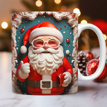 Christmas Ceramic Mug Unique Space Design Snowman Santa Coffee Cup Tea Milk Mug Christmas