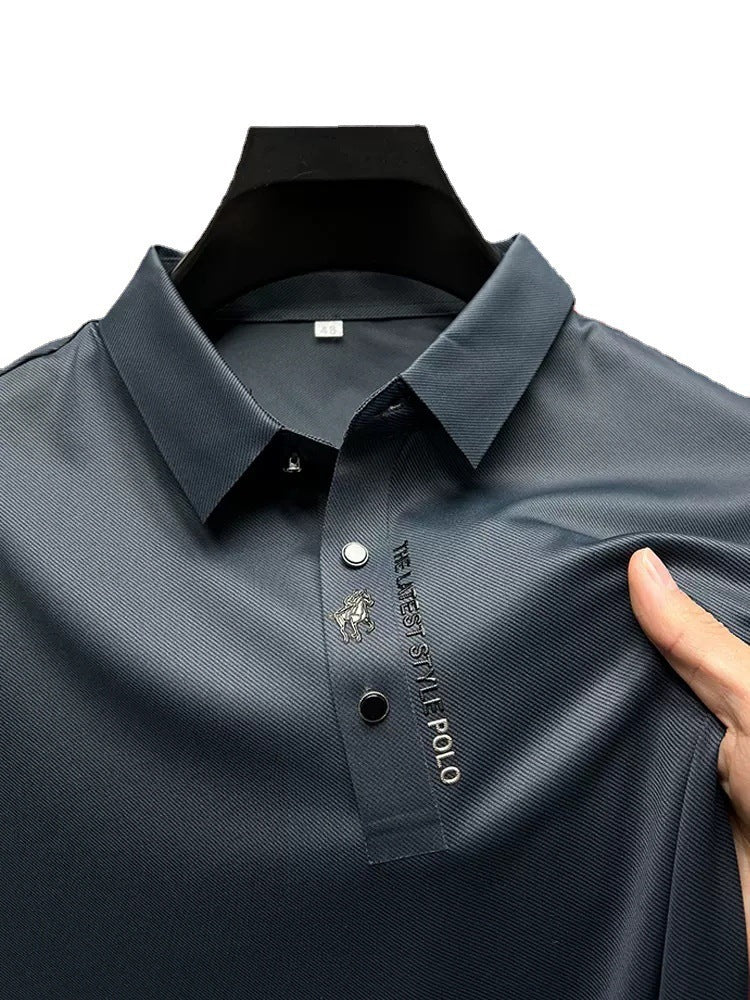 Summer Polo Shirt Business Casual Seamless Ice Silk - Online Shop AU.com