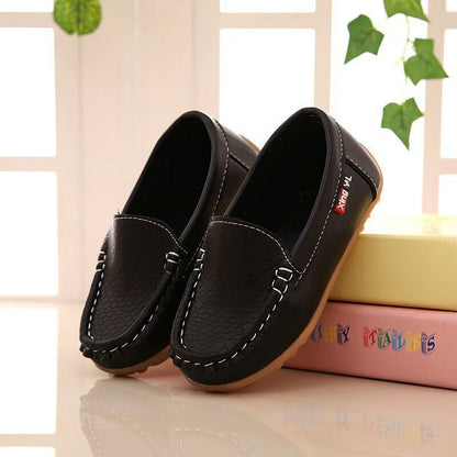 Spring and autumn children's peas shoes for boys and girls princess shoes baby single shoes new kids leather shoes student shoes