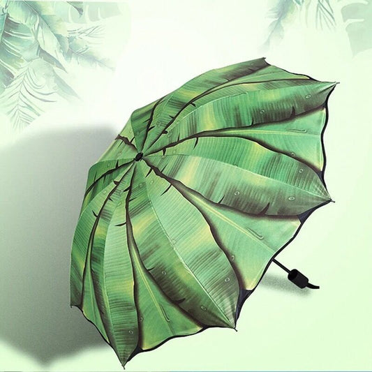 Banana leaf dual-purpose folding umbrella