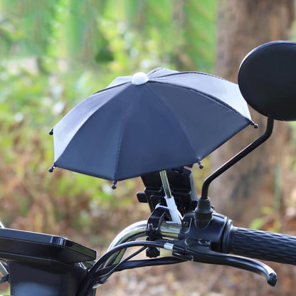 Mobile Phone Holder Locomotive Umbrella Waterproof Portable Mini Parasol Alloy Sun Shade Bicycle Umbrella For Riding