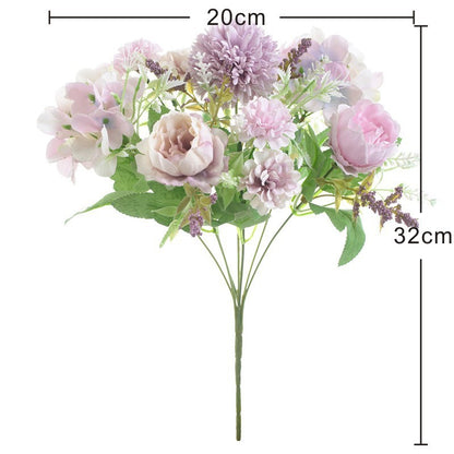 7-core cored simulation peony artificial flowers