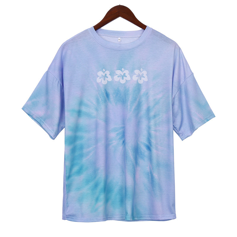 Tie dye shirt blue Harajuku shirt - Online Shop AU.com