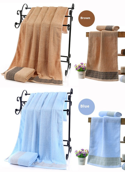 Pure Cotton Towels Three-piece Suit Thick Soft Household