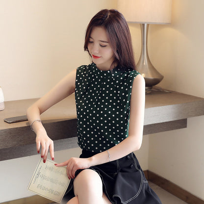 Short sleeveless t-shirt chiffon shirt - Online Shop AU.com