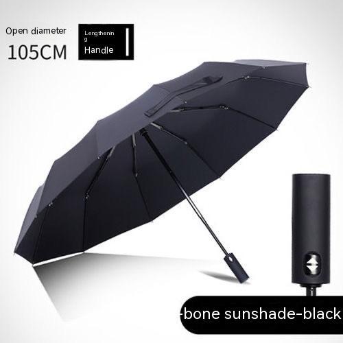 12-bone Vinyl Automatic Umbrella Plus-sized Business Folding Umbrella