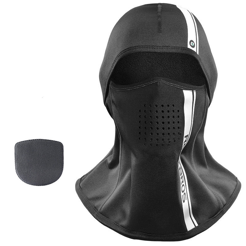 Winter warm hooded bike riding mask