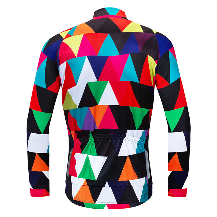 Colorful mountain bike riding suit