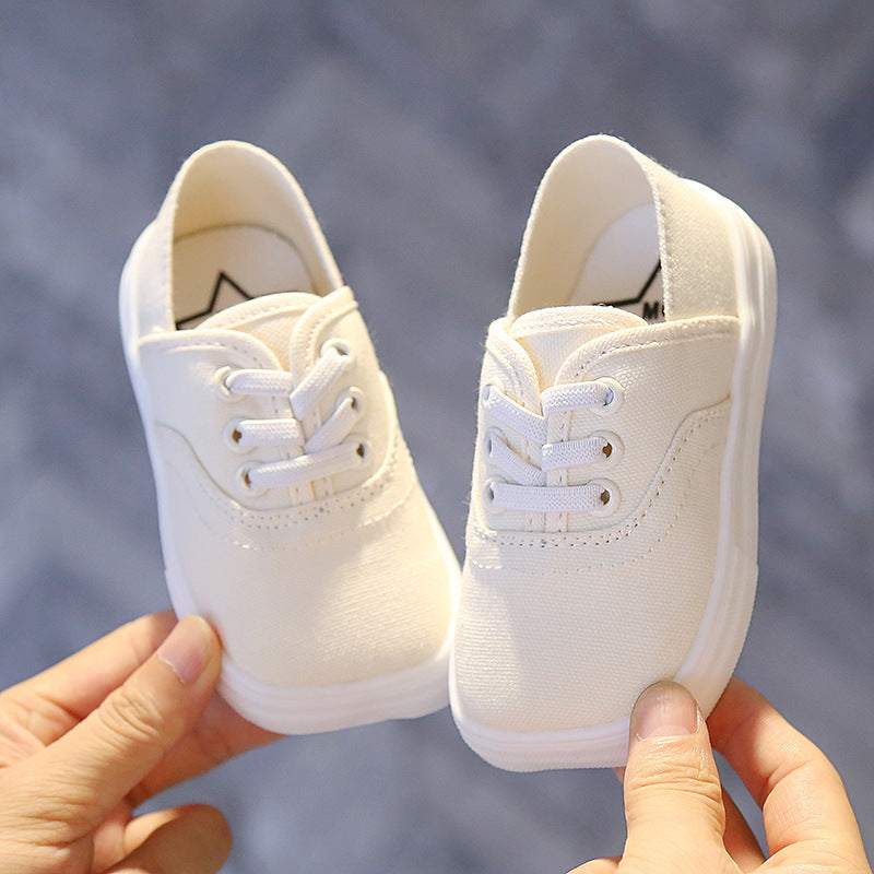 Canvas Shoes Board Shoes Boys Baby White Shoes