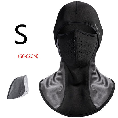 Winter warm hooded bike riding mask