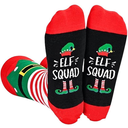 Christmas High-top Letter Jacquard Cotton Socks