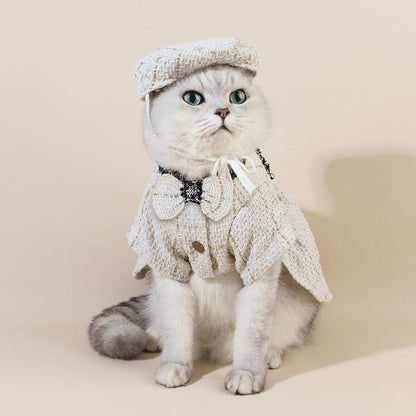 Cat Accessories Classic Style Matching Hat Coat Skirt