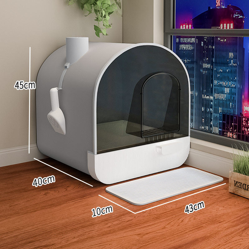 Nhà vệ sinh cho mèo Hộp đựng cát vệ sinh cho mèo Loại kín Cách ly mùi