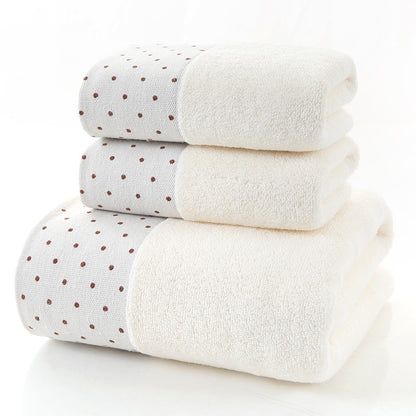 Pure Cotton Towels Three-piece Suit Thick Soft Household