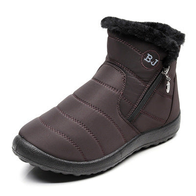 Umbrella Cloth Snow Boots Side Zipper Cotton Boots Mid-calf Waterproof Snow Boots