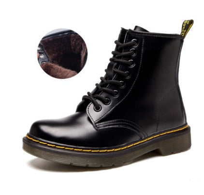 Martin Boots Low-heeled Leather Tube Couple Short Boots Motorcycle Boots