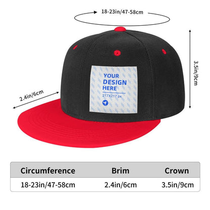 Children's Flat Brim Contrast Hip Hop Hat