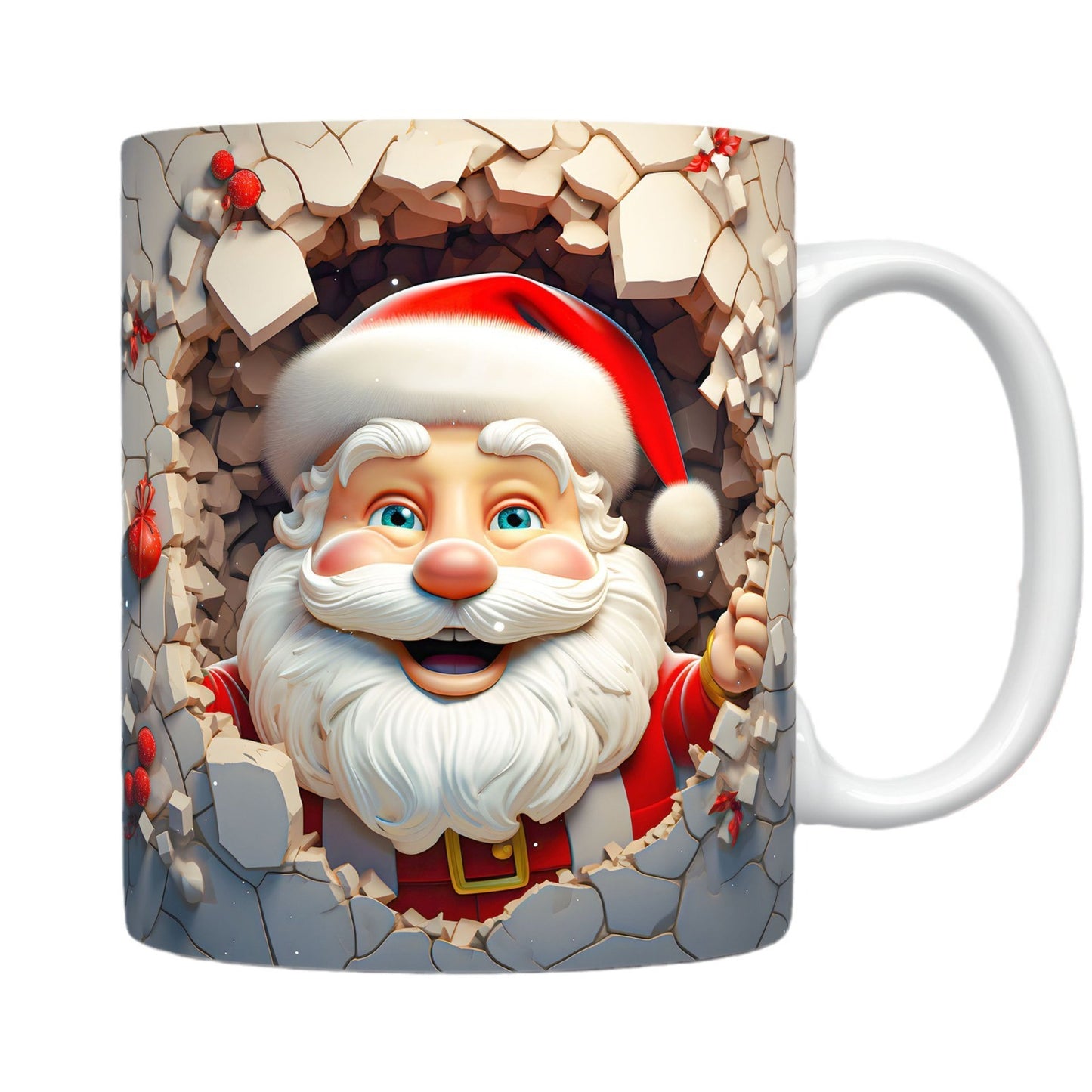 Christmas Ceramic Mug Unique Space Design Snowman Santa Coffee Cup Tea Milk Mug Christmas