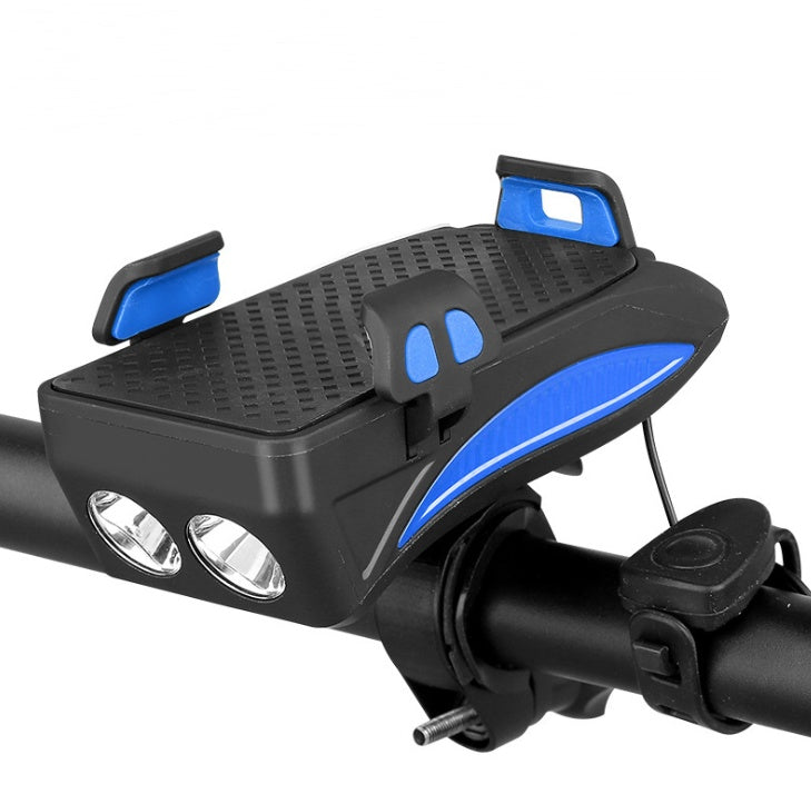 Motorcycle Bicycle Phone Holder Support Charging For Cell Phone With Bike Bell Power Bank Bicycle Front Lamp Flashlight - Online Shop AU.com