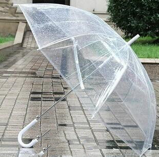 Transparent Umbrella Straight Pole Automatic