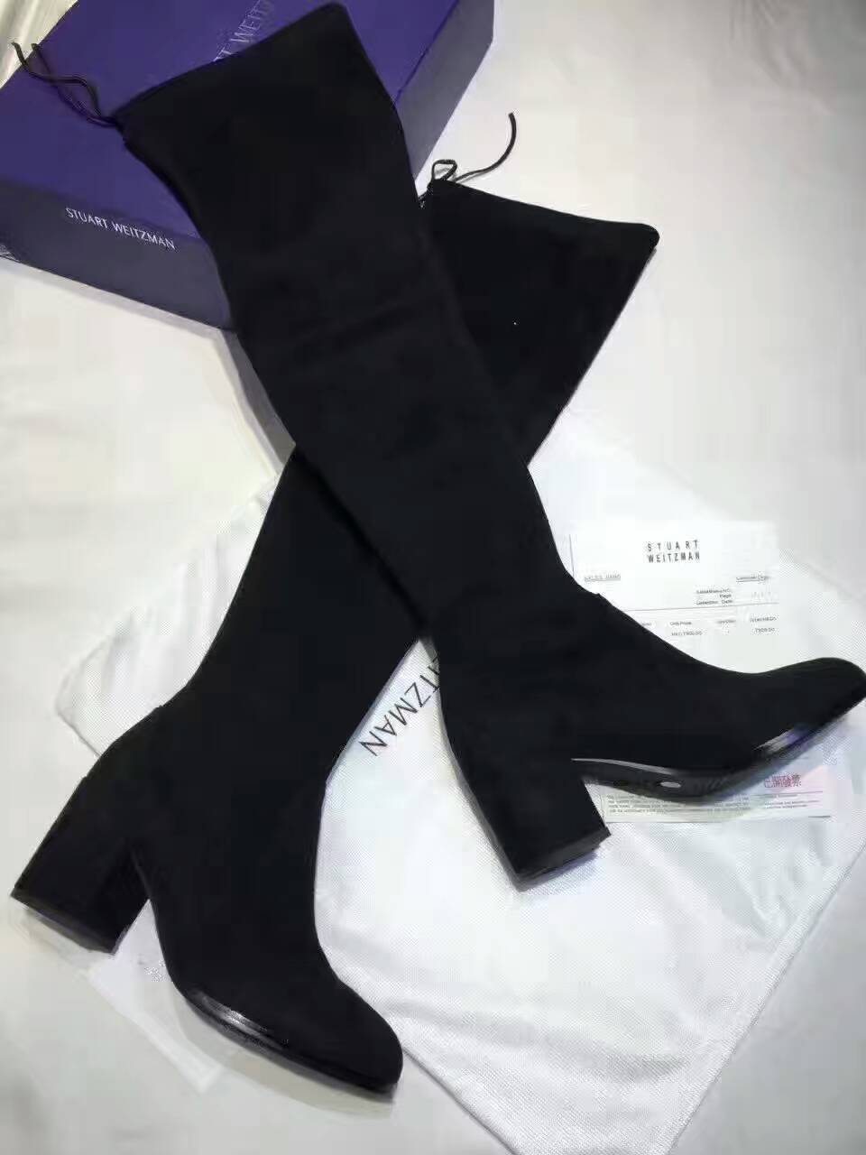 Boots flat elastic long boots high leg boots