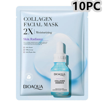 Collagen Face Mask Moisturizing Firming Face Sheet Mask Hyaluronic Acid Facial Masks Beauty Skin Care Gel Skin Care