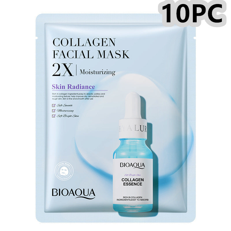 Collagen Face Mask Moisturizing Firming Face Sheet Mask Hyaluronic Acid Facial Masks Beauty Skin Care Gel Skin Care