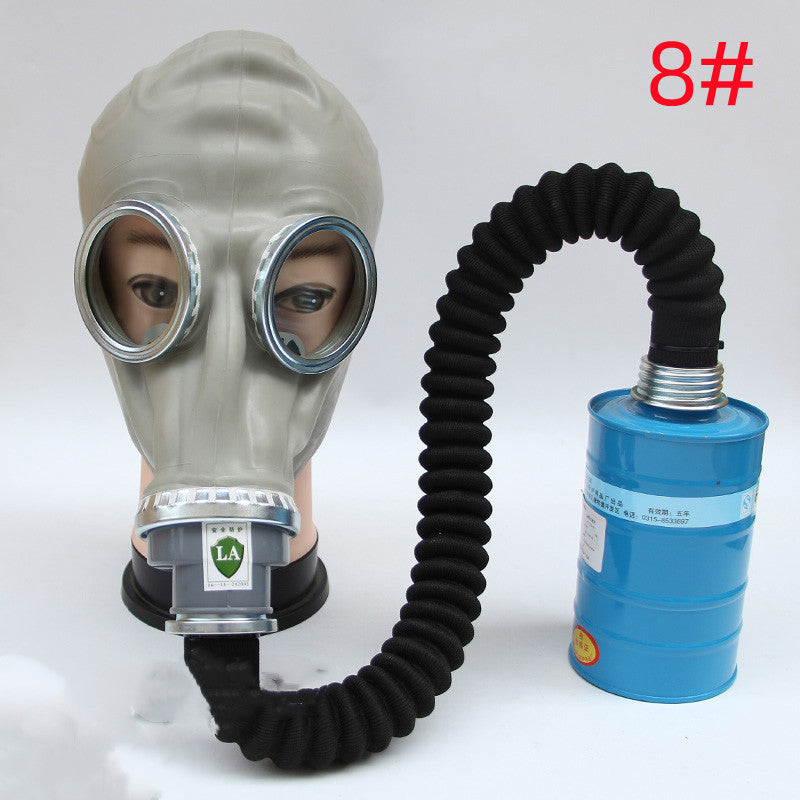 Gas Mask With Three-piece Chemical Fire Protection Mask Clouds