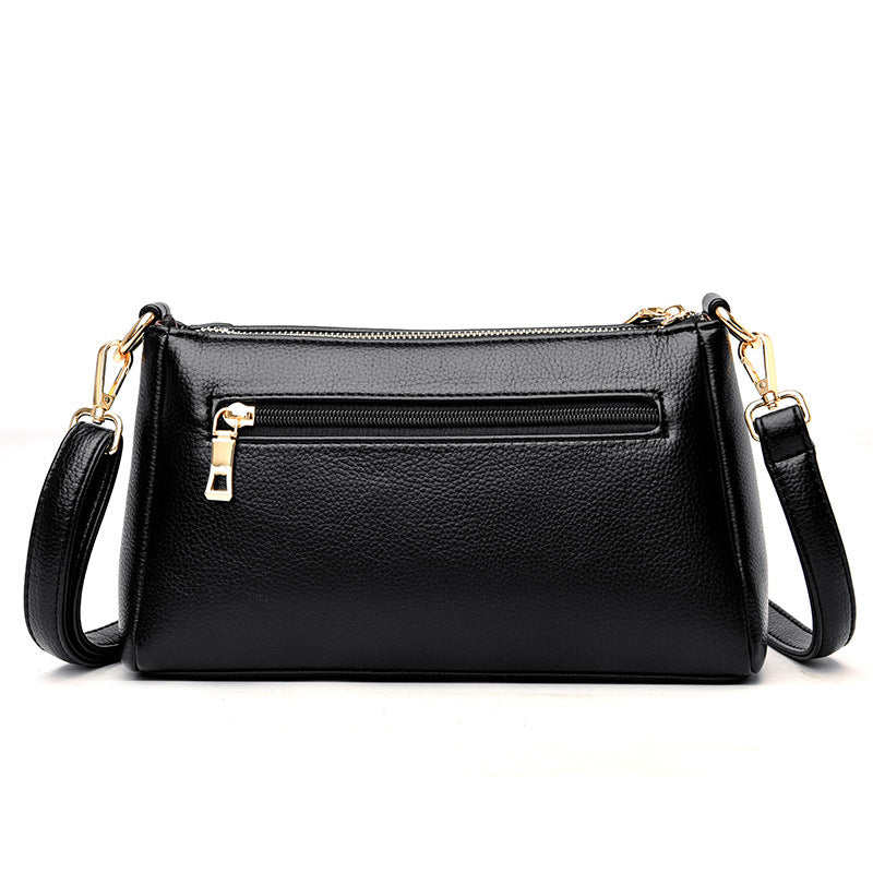 Texture Soft Leather Cross body Bag Fashion Lady