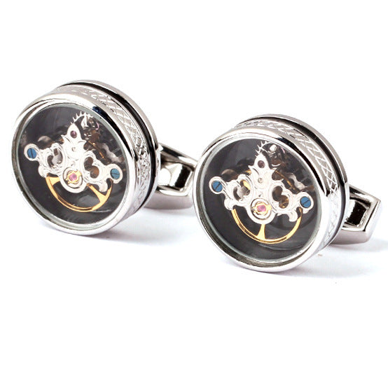 Tourbillon Cufflinks Light Luxury Business French Style Shirt Punk Movement Cufflinks - Online Shop AU.com