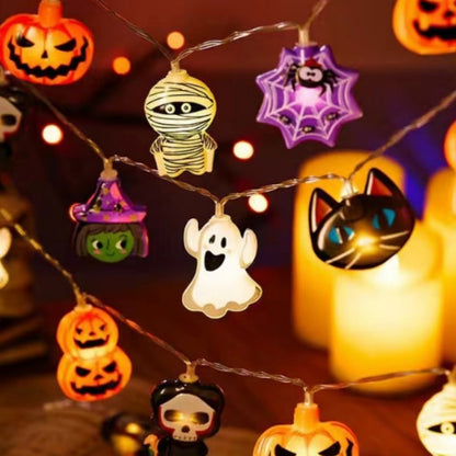 Halloween Ghost Festival Atmosphere Festival LED Pumpkin Bat Decorative Lights