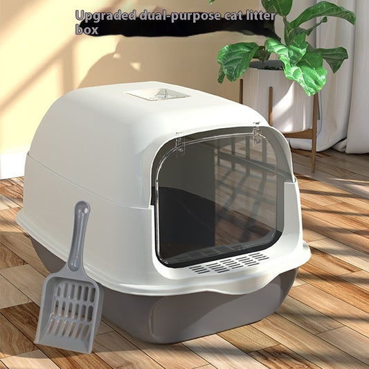 Cat & Kitty Litter Box Fully Enclosed Cat Toilet