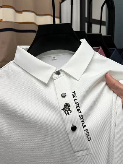 Summer Polo Shirt Business Casual Seamless Ice Silk - Online Shop AU.com