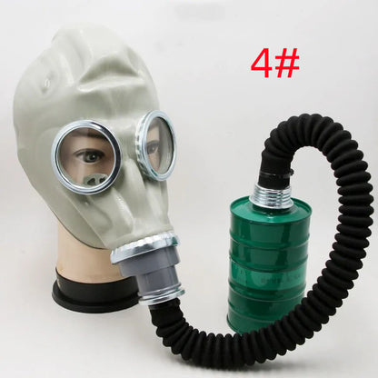 Gas Mask With Three-piece Chemical Fire Protection Mask Clouds