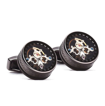 Tourbillon Cufflinks Light Luxury Business French Style Shirt Punk Movement Cufflinks - Online Shop AU.com