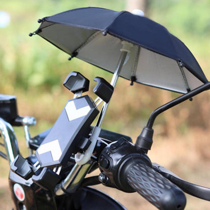 Mobile Phone Holder Locomotive Umbrella Waterproof Portable Mini Parasol Alloy Sun Shade Bicycle Umbrella For Riding