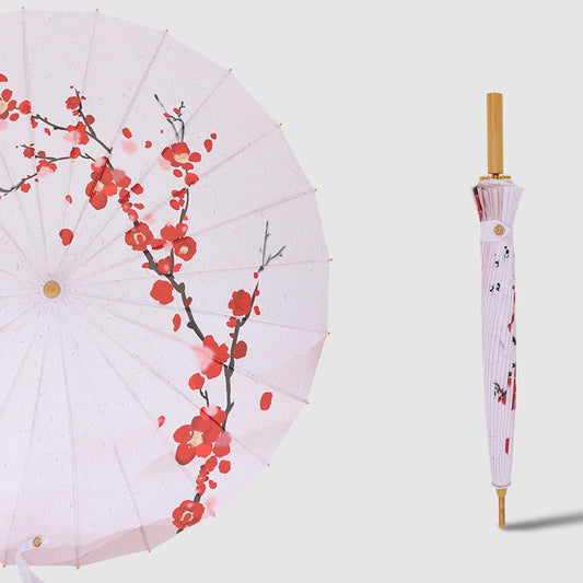 Vintage Long-handle Bamboo Umbrella