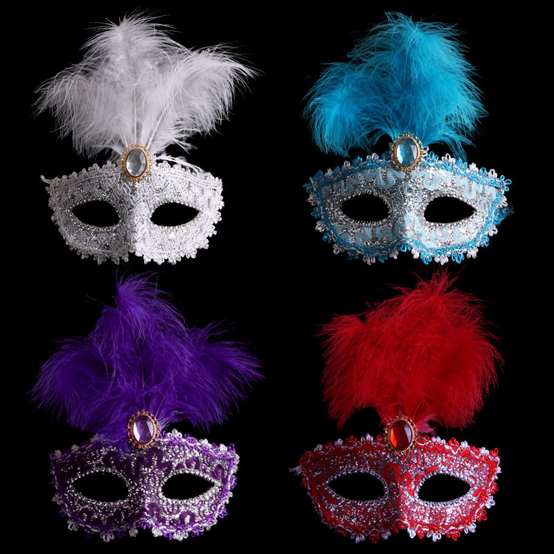 Mask Leather Feather Mask Ball Party Mask Cosplay