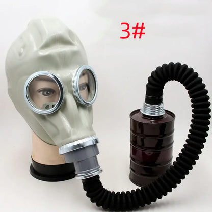 Gas Mask With Three-piece Chemical Fire Protection Mask Clouds