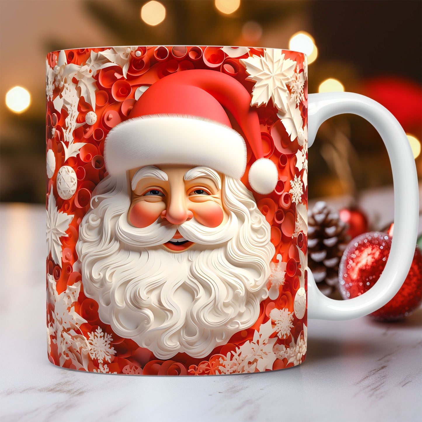 Christmas Ceramic Mug Unique Space Design Snowman Santa Coffee Cup Tea Milk Mug Christmas