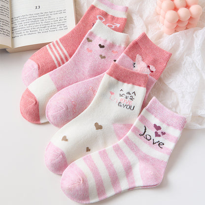 Girls Socks Winter Cotton Spring Autumn Winter Thick Baby Socks