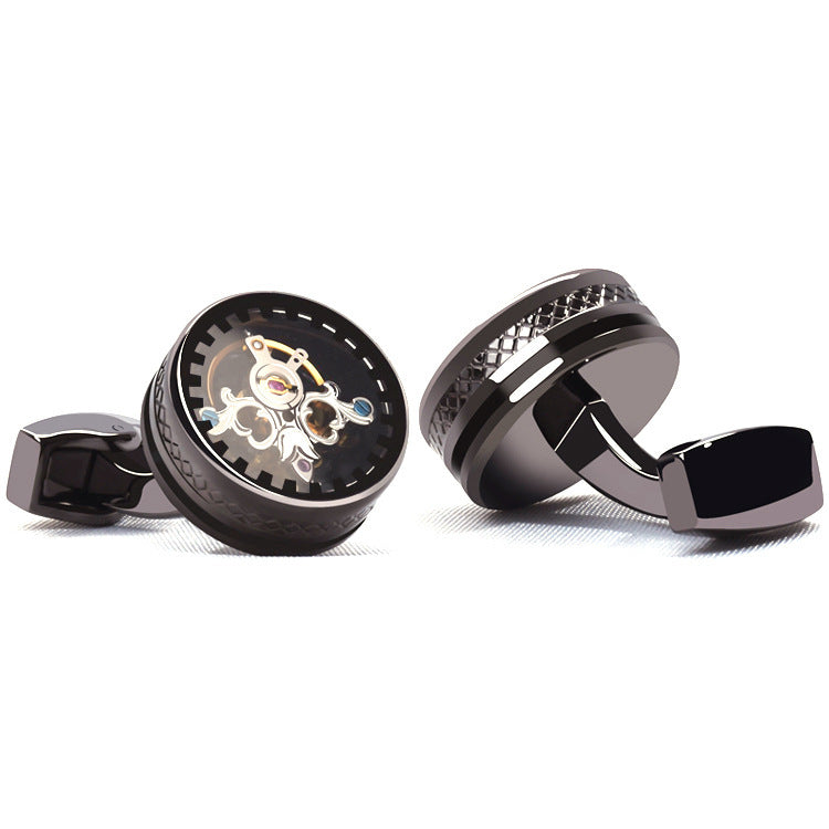 Tourbillon Cufflinks Light Luxury Business French Style Shirt Punk Movement Cufflinks - Online Shop AU.com