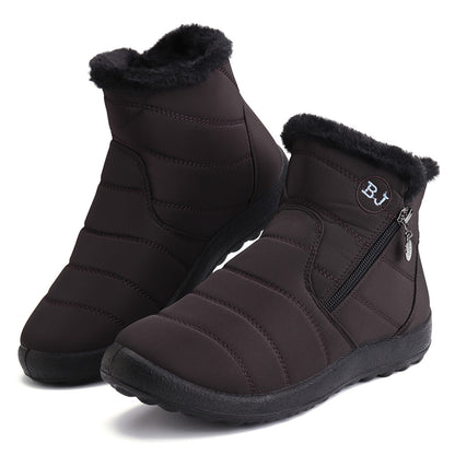 Umbrella Cloth Snow Boots Side Zipper Cotton Boots Mid-calf Waterproof Snow Boots